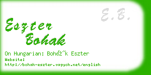 eszter bohak business card